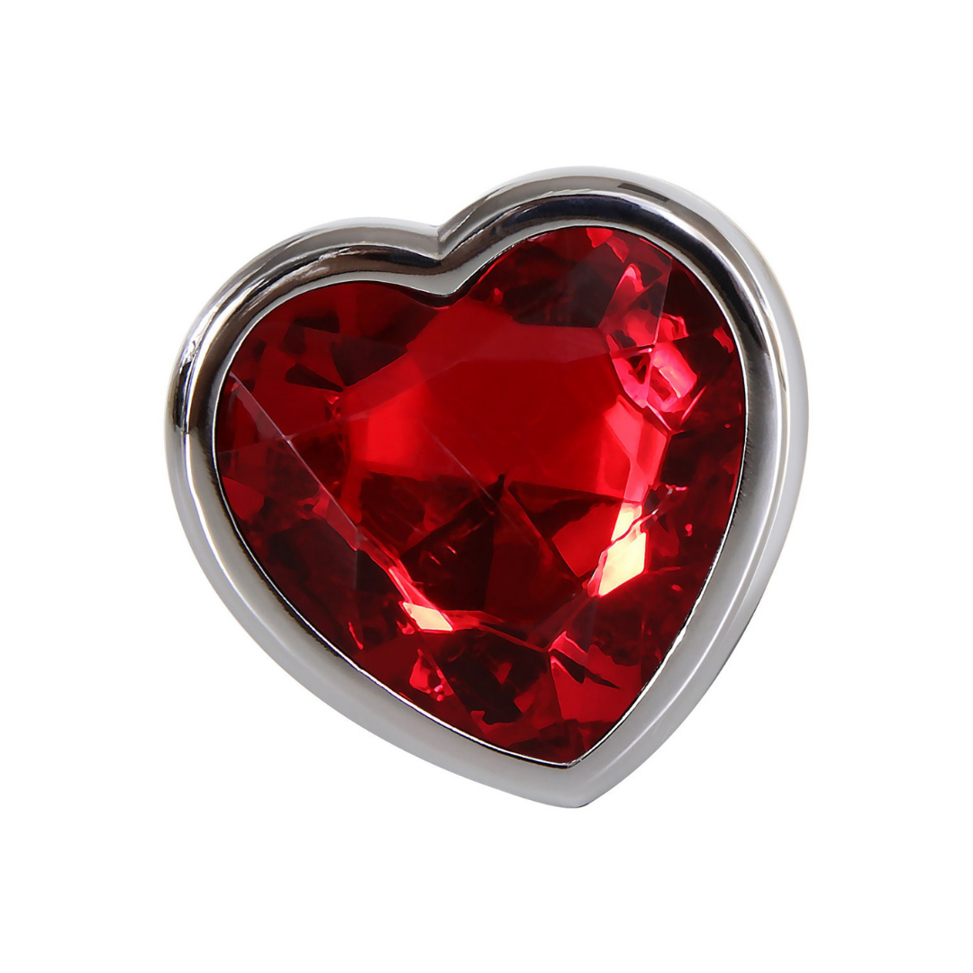 Red Heart Gem Anal Plug, Small