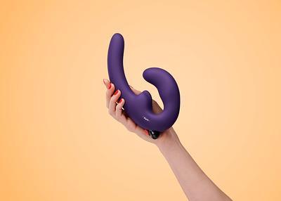 Sharevibe Strapless Double Dildo Dark Violet