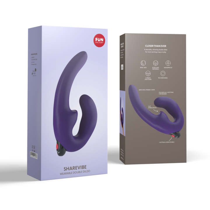 Sharevibe Strapless Double Dildo Dark Violet