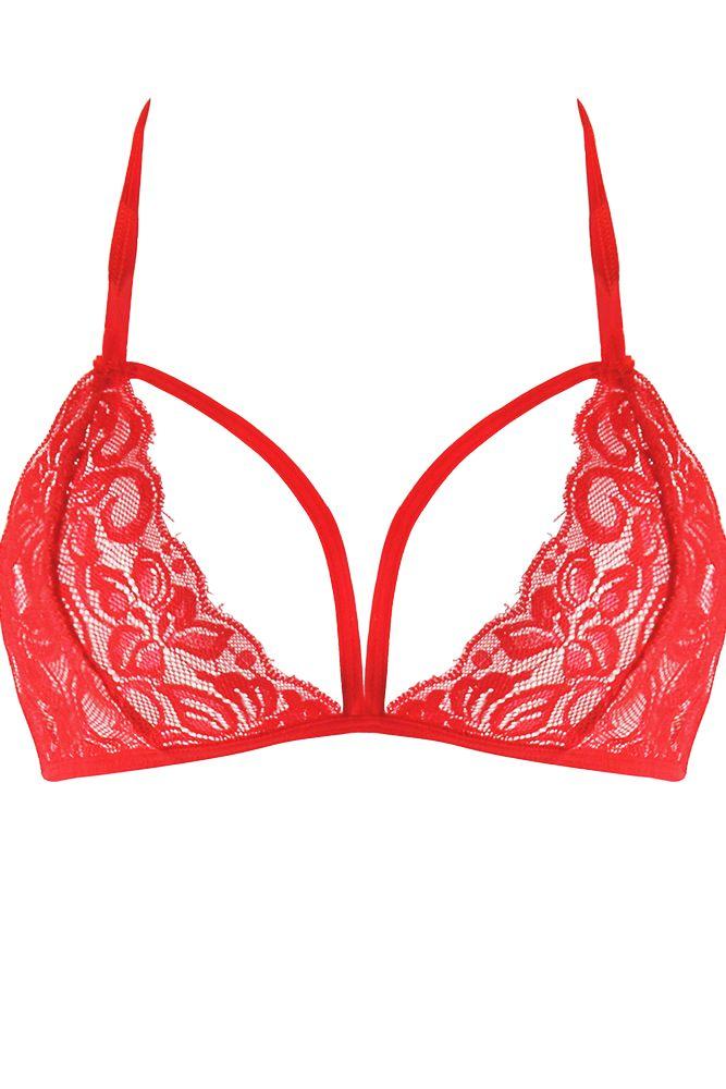 Lacy Bra & Open Crotch Garter Panty