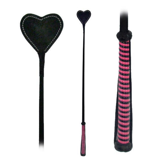 Riding Crop Heart Shaped Pink