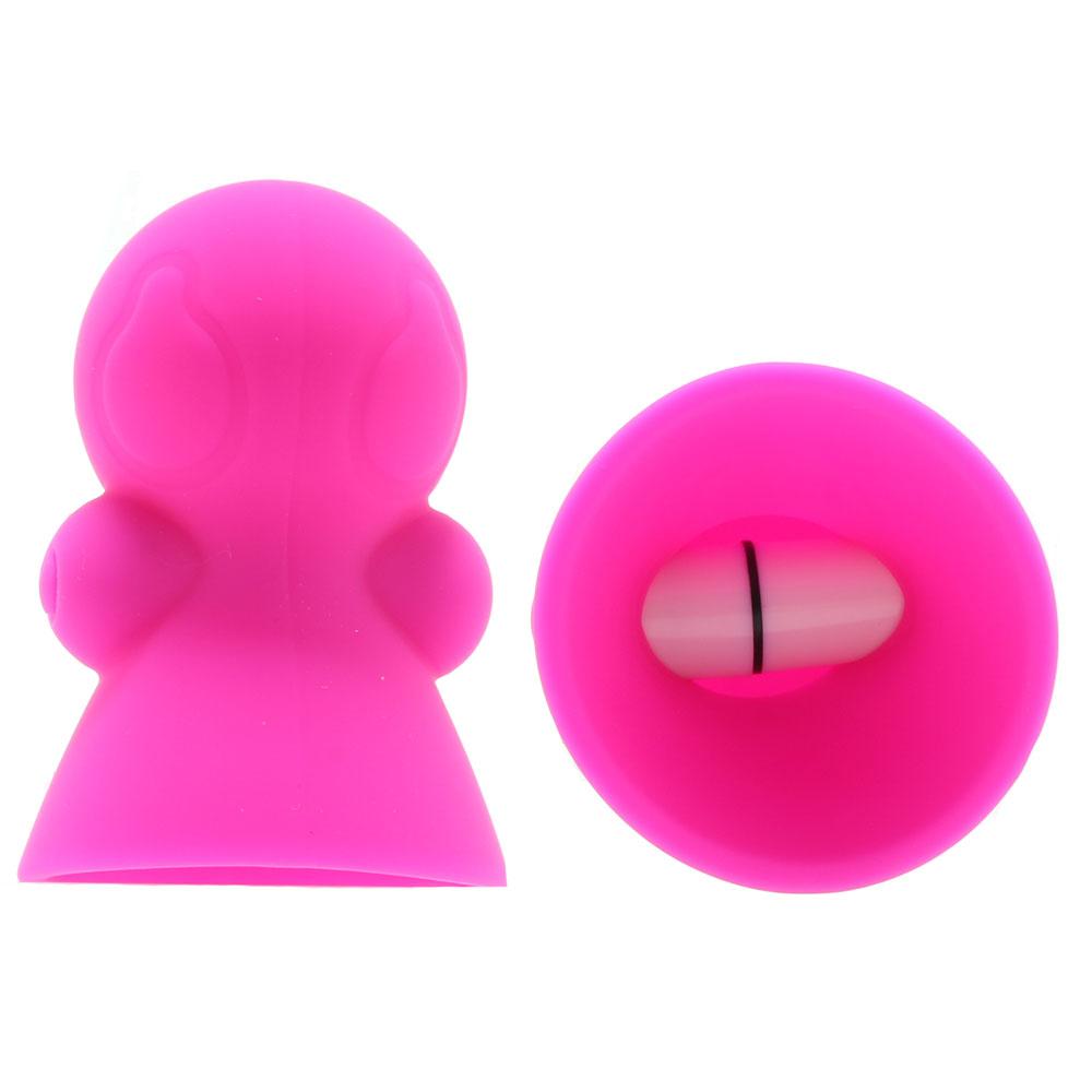 Seduce Me Vibrating Nipple Suckers in Pink