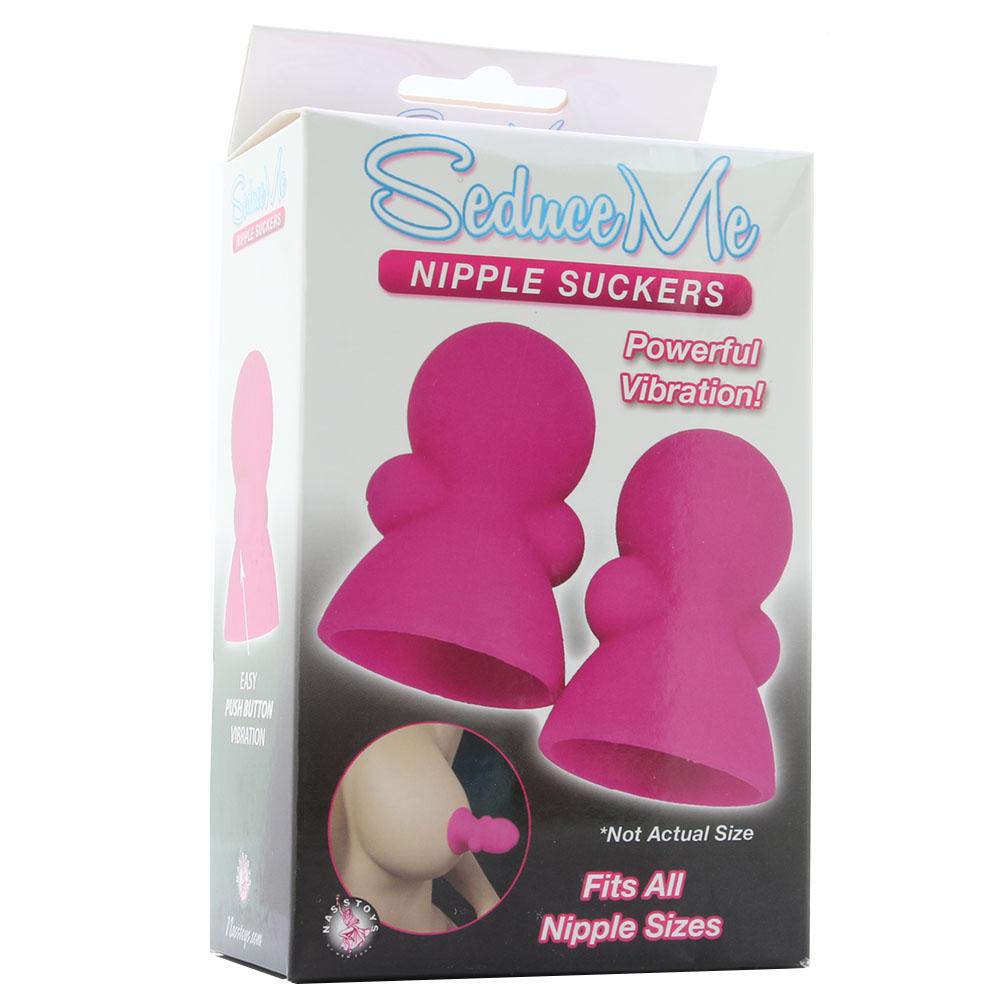 Seduce Me Vibrating Nipple Suckers in Pink